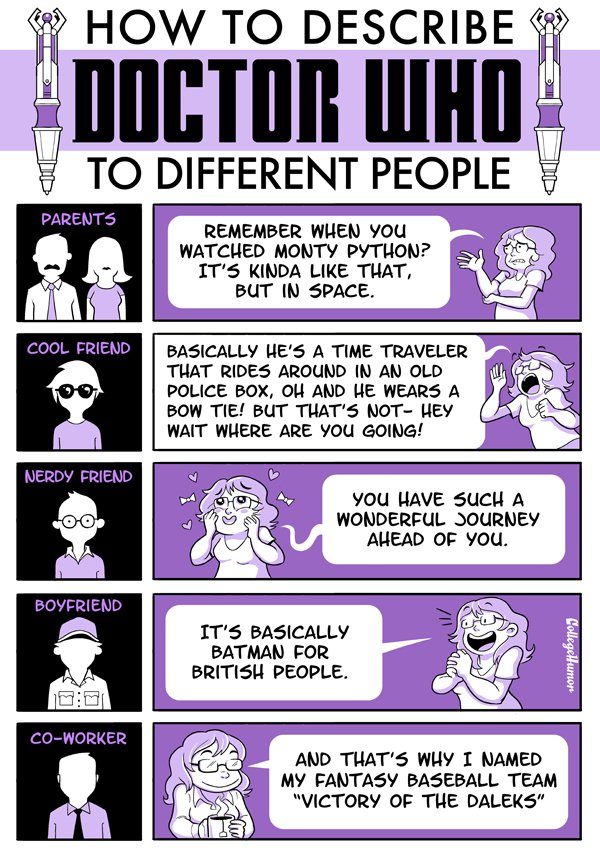 How To Describe Doctor Who To Different People Infographic
