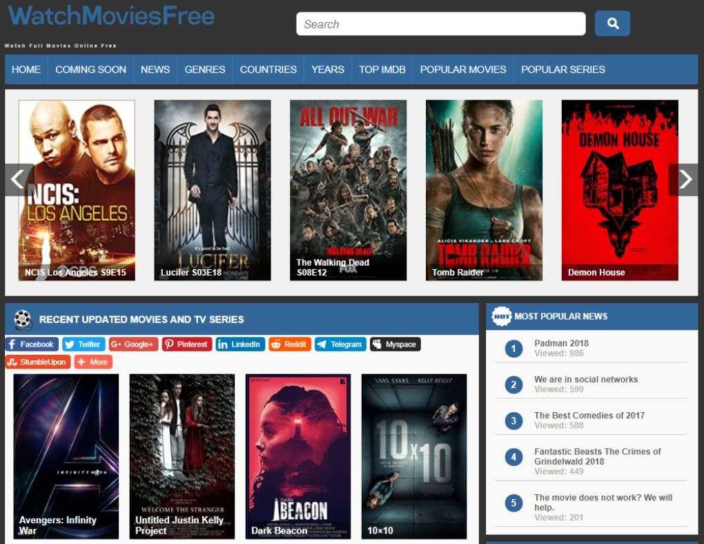 where to watch free movies
