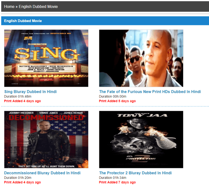 free download hollywood movies dubbed in hindi in high quality