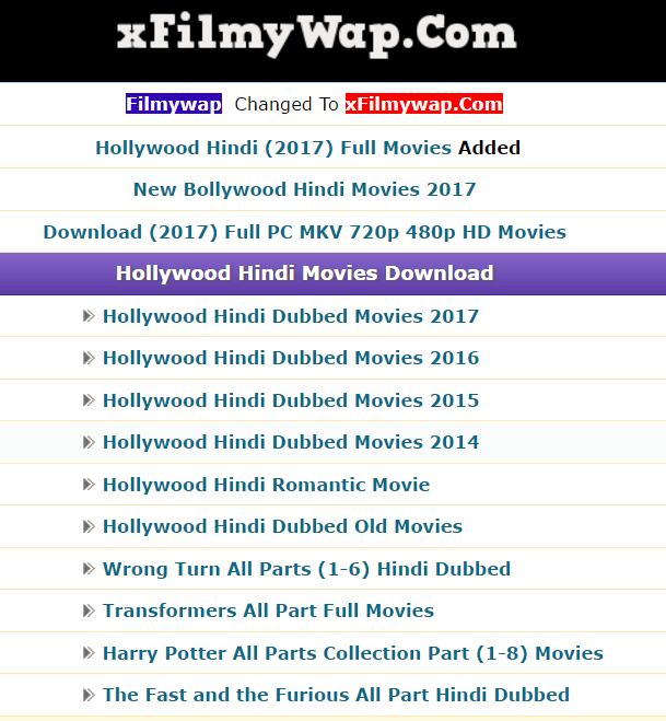 new hollywood hindi movie download website list