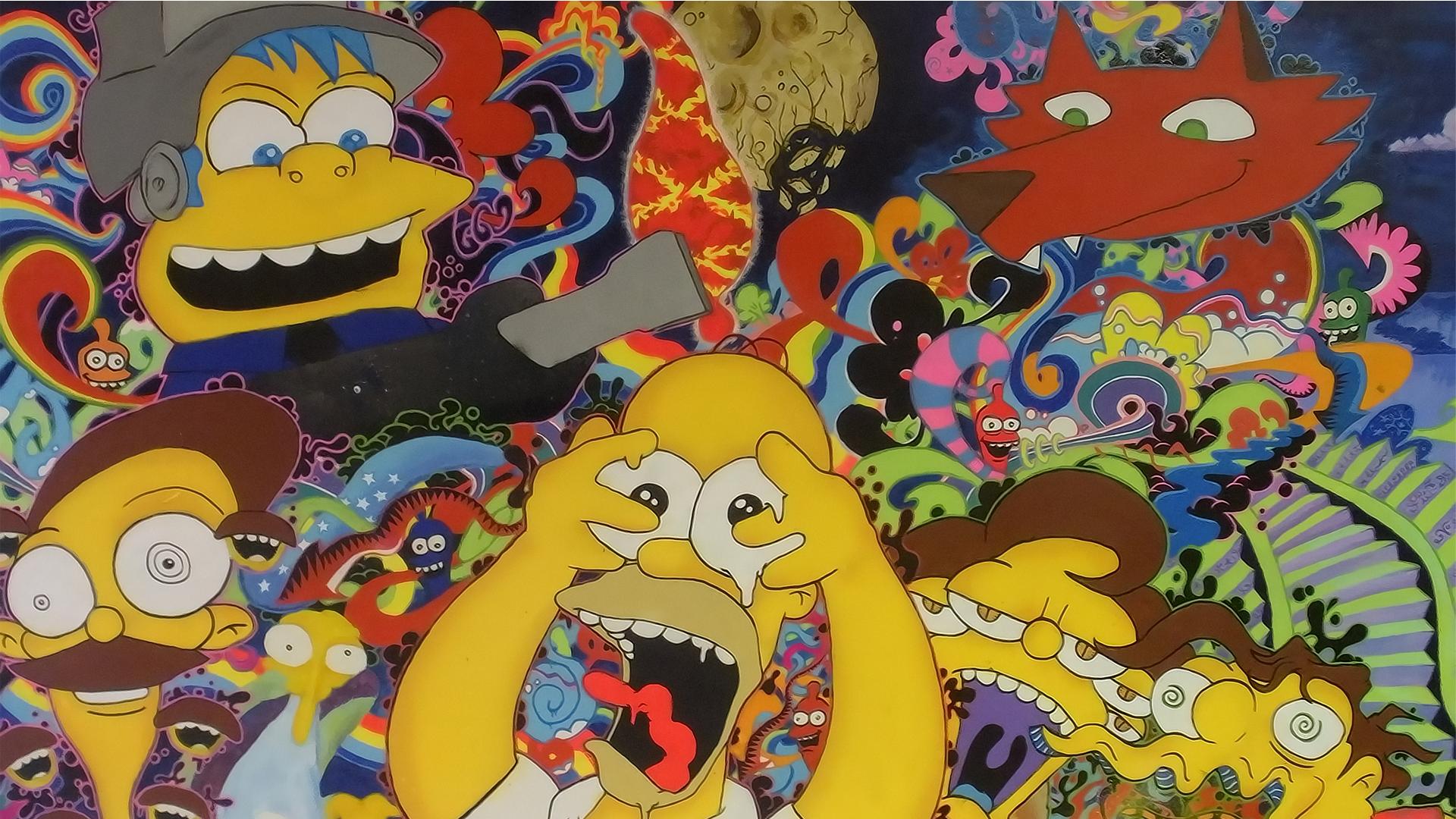 Simpsons Trippy Background Supportive Guru