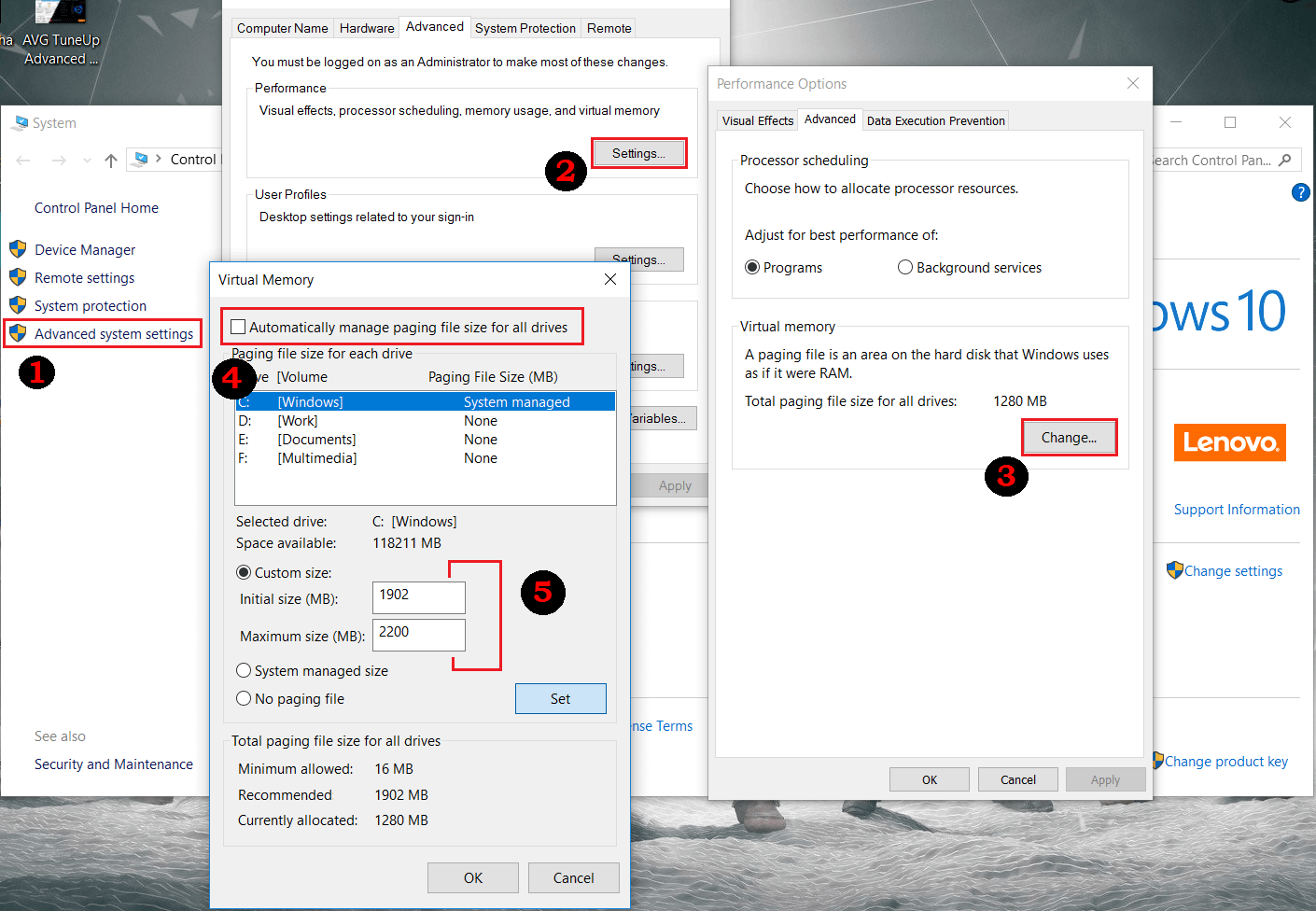 Étapes pour gérer la taille de la page dans Windows