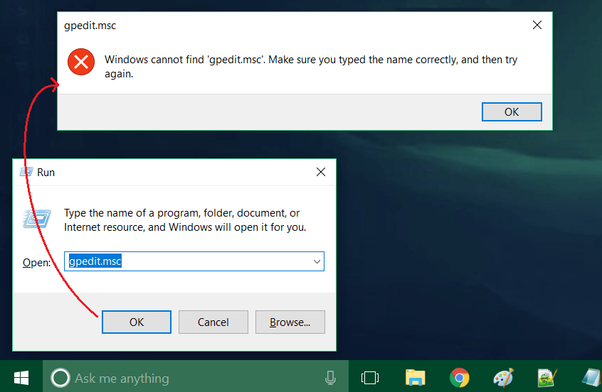 gpedit.msc not working in windows 7