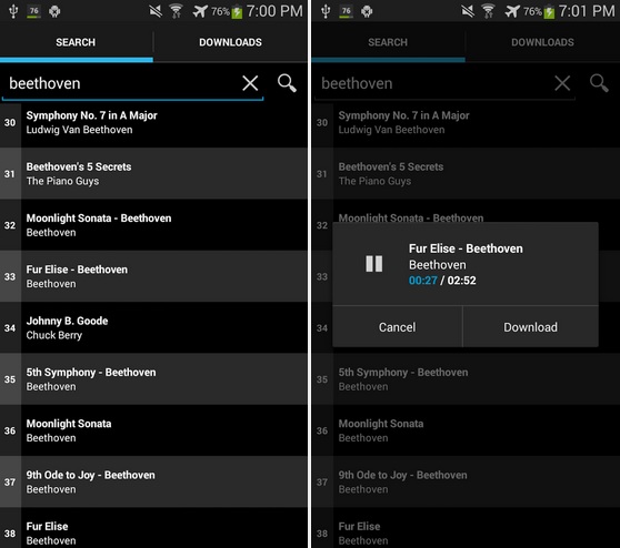 top rated mp3 music downloader for android