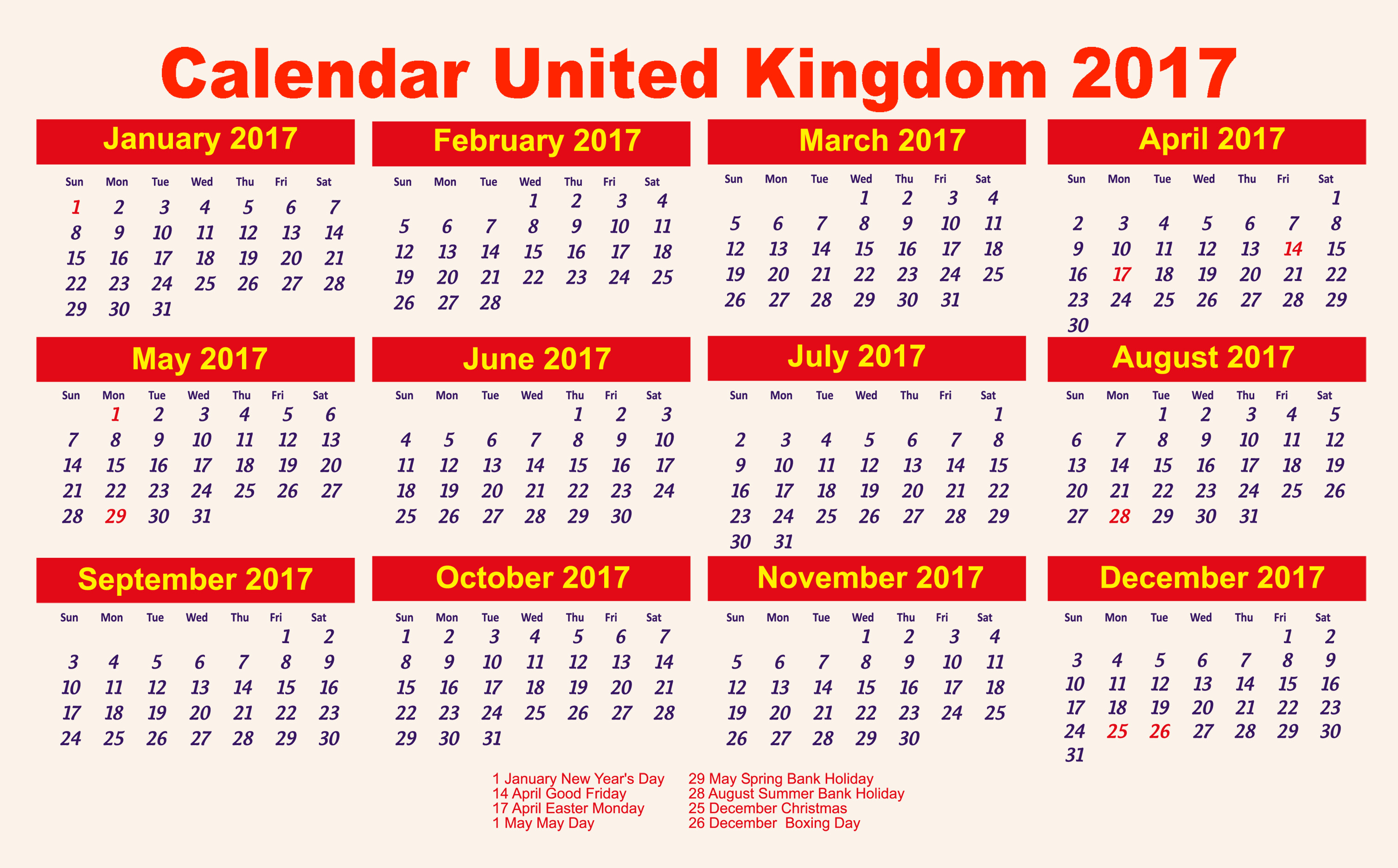 Calendar 2017 50 Important Calendar Templates of 2017 [PDF, JPG]