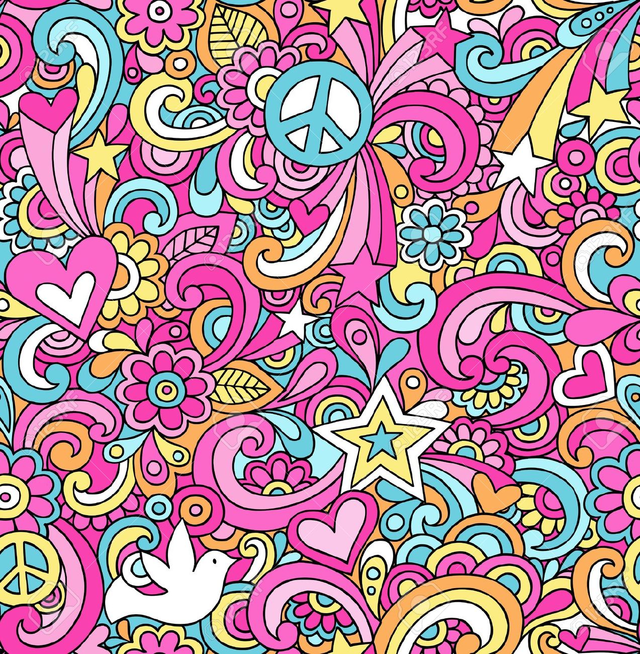 60s Psychedelic Background Free Vector - Supportive Guru