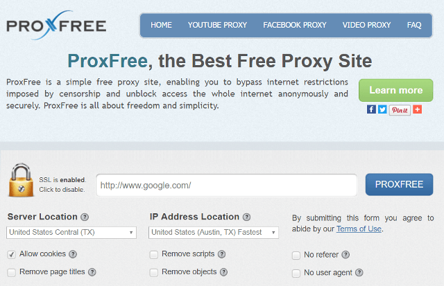 Proxfree на русском