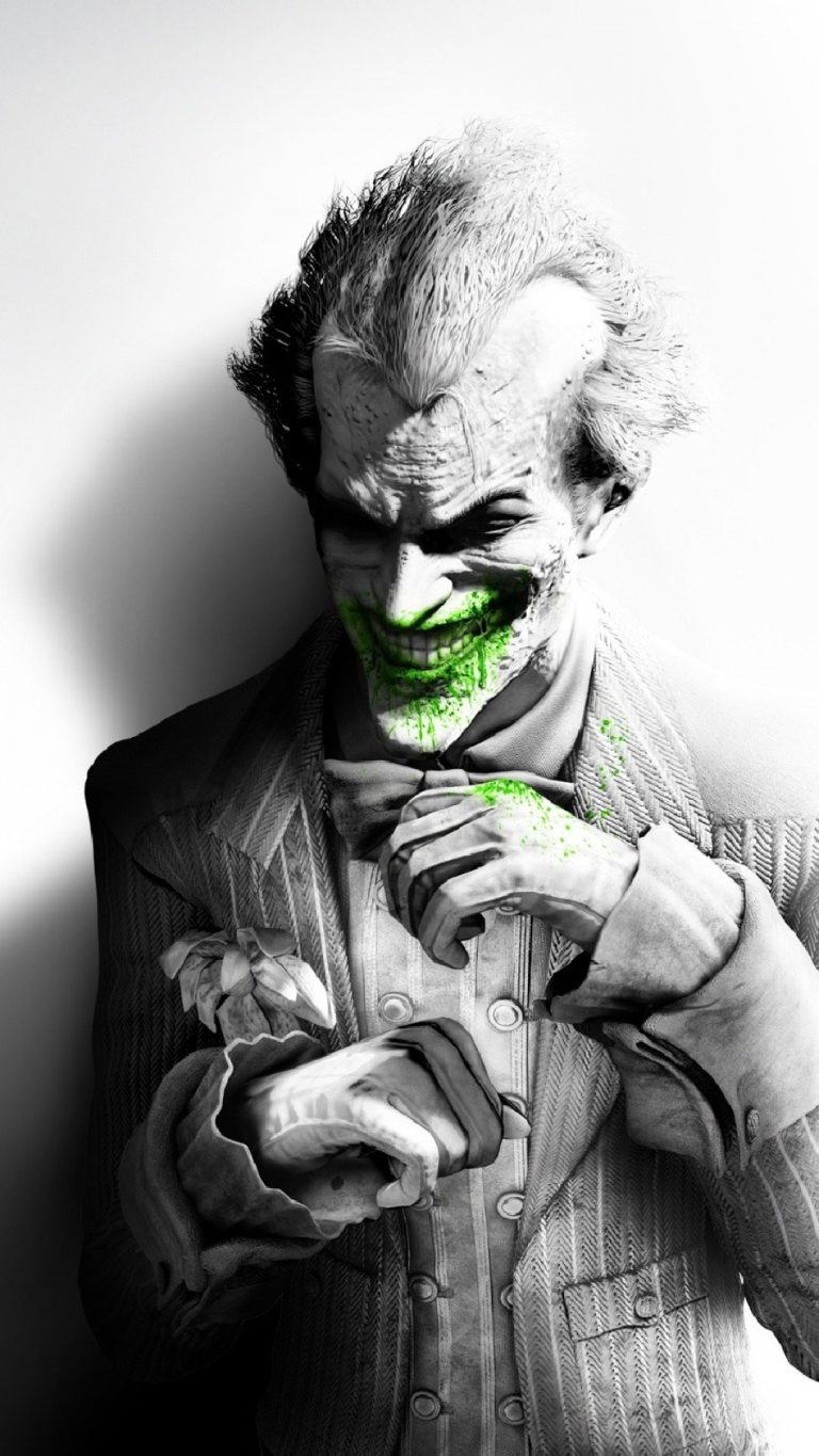 the joker black and white statue