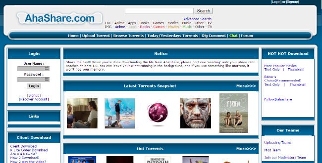 30+ Ahashare Alternatives Download Torrents from Sites