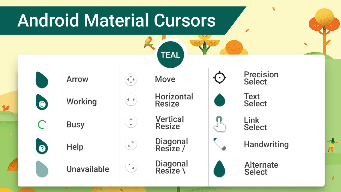 android material cursors teal by mj lim da8y3f3