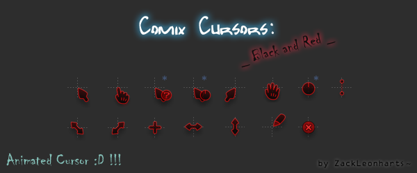 comix cursors black and red by zackleonharts d4a3qw4