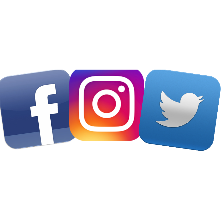 white facebook and instagram logo png