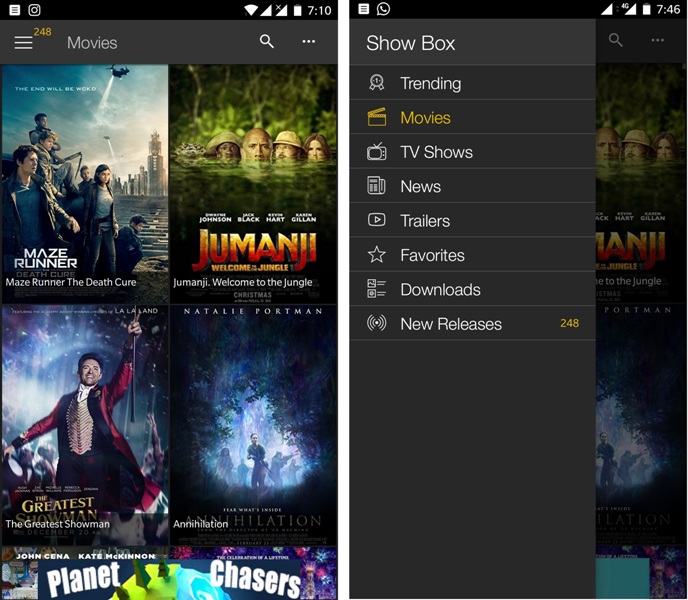 showbox movies and shows