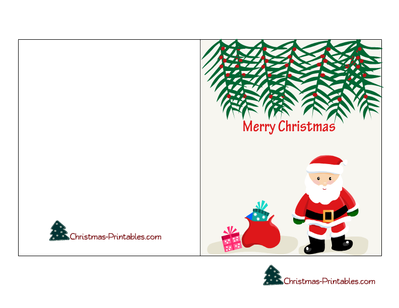 Merry Christmas Card Free Printable