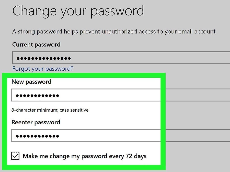 Your current password. Change password. Пароль в changed. Пароли hotmail. Password accounts.