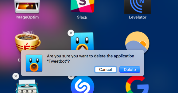 uninstall apps mac