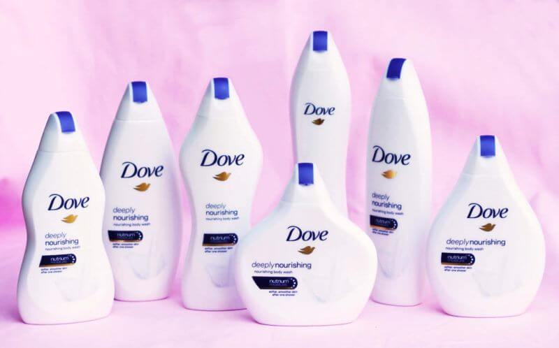 Dove Body Shaped Bottles